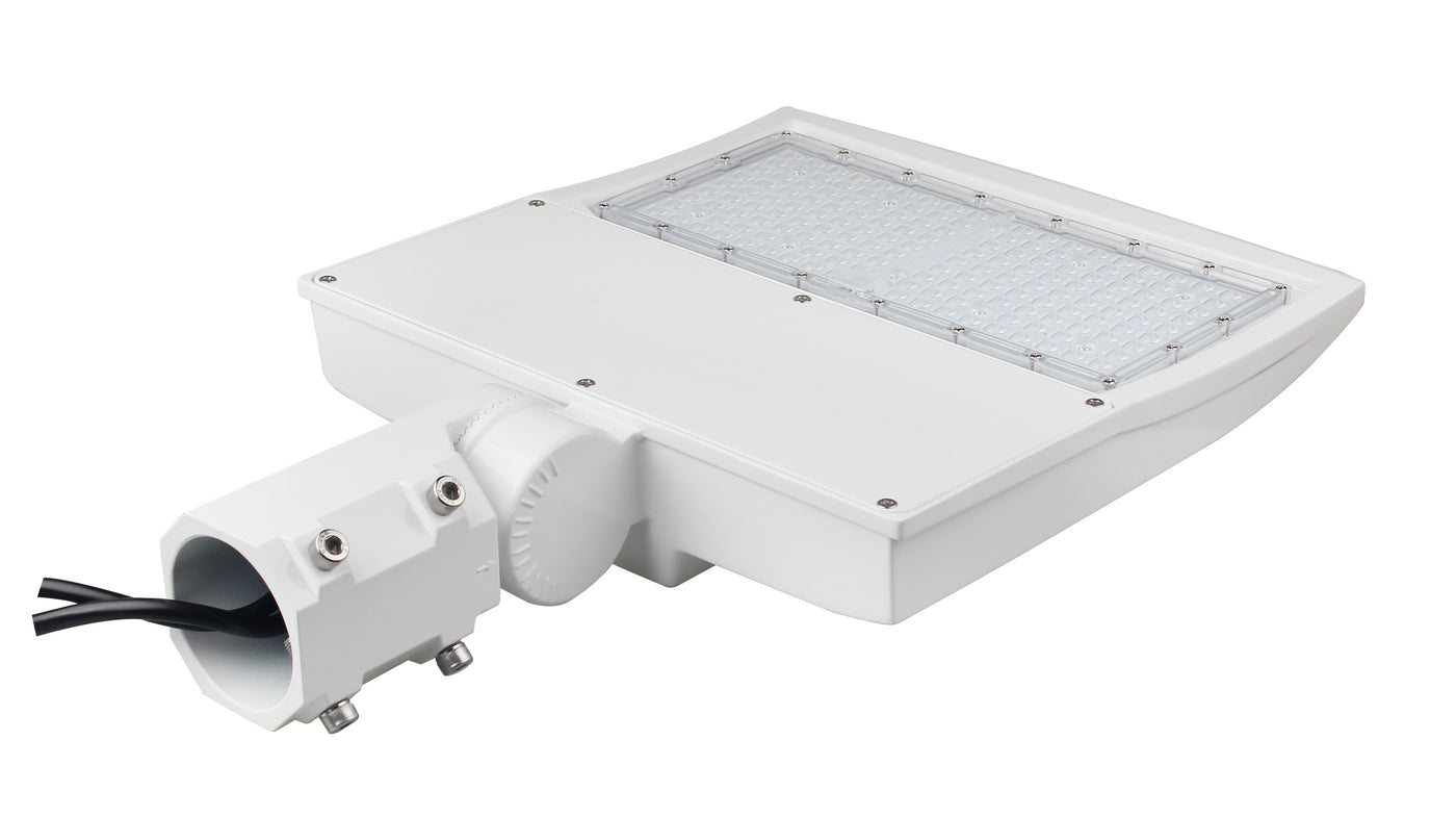 "The Quasar" LED Area/Parking Lot Light, 100 watt, 12500 Lumens, 120-277V, White Finish