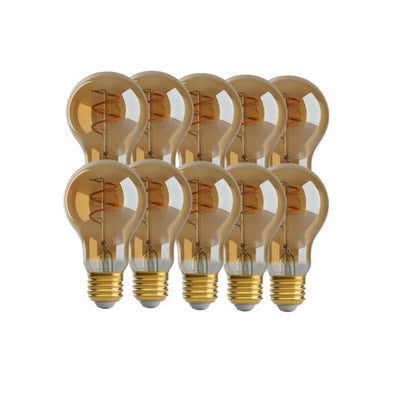 10 PK SATCO 4W A19 LED; Amber; Medium base; 2000K; 260 Lumens; 120V