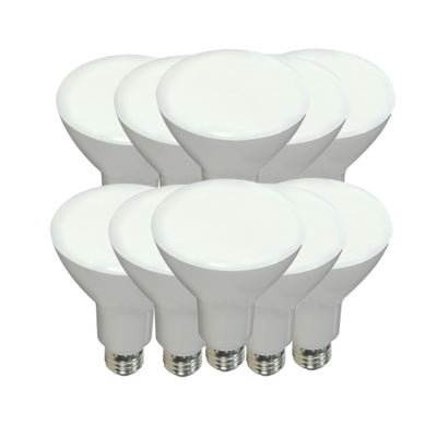 10 PK SATCO 8W; BR30 LED; Medium base; 2700K; 105 deg. beam spread; 120V; 2-Pack Display Pack