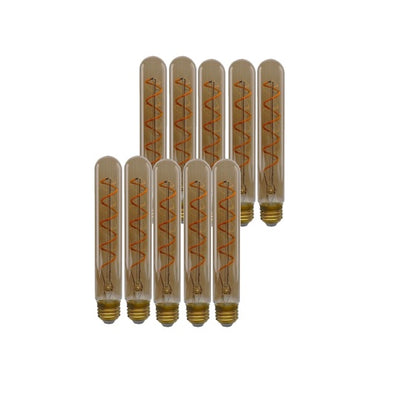 10 PK SATCO 4W T9 LED; Amber; Medium base; 2000K; 260 Lumens; 120V