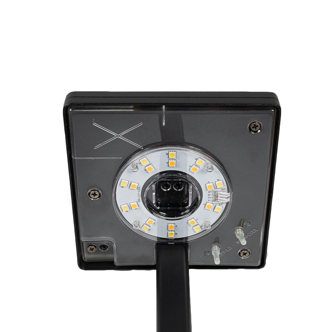 Contemporary Square Solar Path Light with 3 Ground Stake Mounting Options, Black