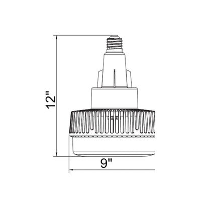 High-Power LED Retrofit Lamp 120 watt, 120-277V, E39 Base