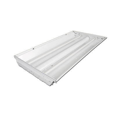 2 x 4 Foot Troffer Light 2, 3 or 4 T8 LED Lamps (not included)