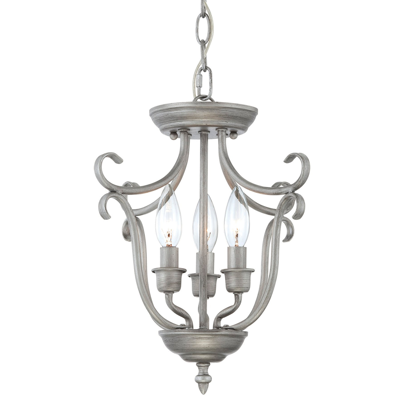 Millennium Lightings Fulton Pendant Offered in Rubbed Silver finish, Item Number 1323-RS