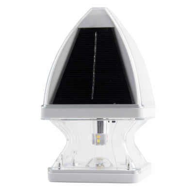 4 Pack LED Gothic Solar Post Cap Light, 40 Lumens, 2.65W, 3.2V, CCT Selectable 3100K,6000K, Black or White Finish