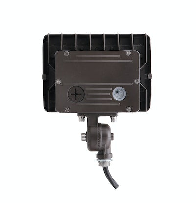 LED Flood/Area Light, 15W/30W, 35W/50W, or 60W/70W/80W Selectable, 2,100-11,200 Lumens, 120-277V, CCT Selectable, Photocell Included, Bronze or White Finish