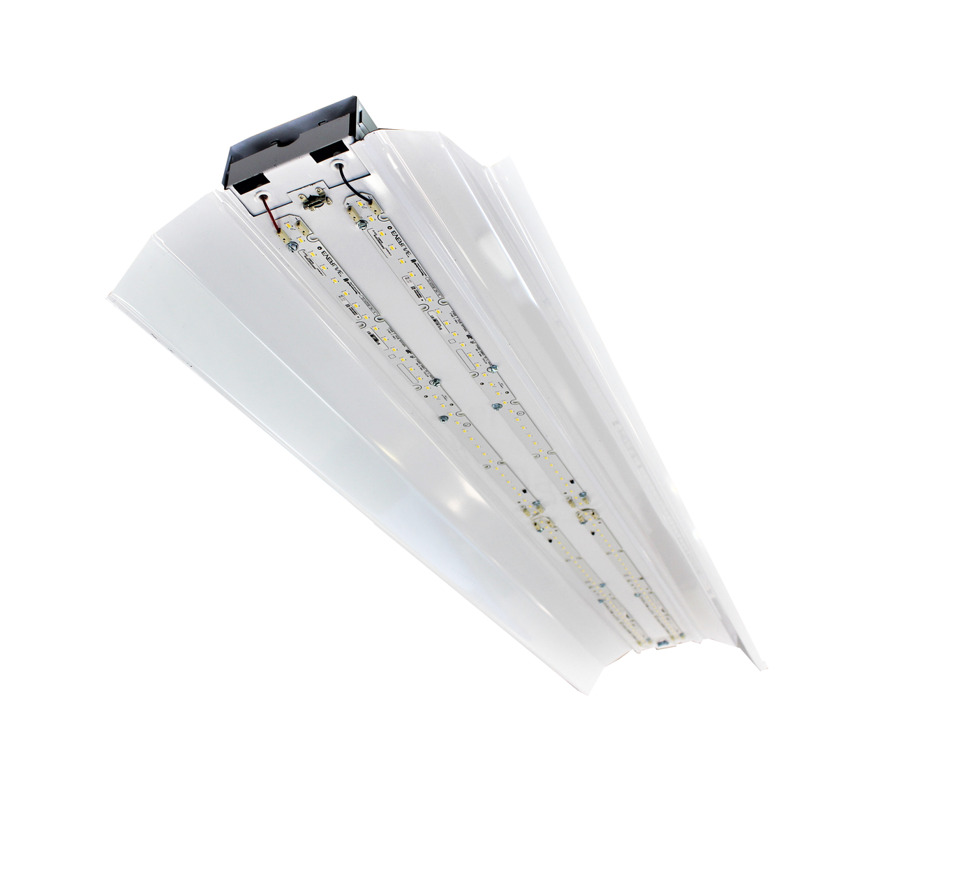 4 Foot LED Medium Body Industrial Strip, 32, 48 or 57 watt with White Steel Reflector