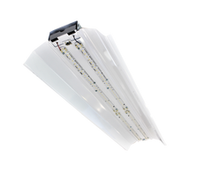 4 Foot LED Medium Body Industrial Strip, 32, 48 or 57 watt with White Steel Reflector