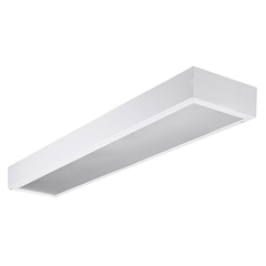 1 x 4 Foot Troffer Light Surface Mounted 4500 Lumen 2 18W LED 4000K Lamps Included