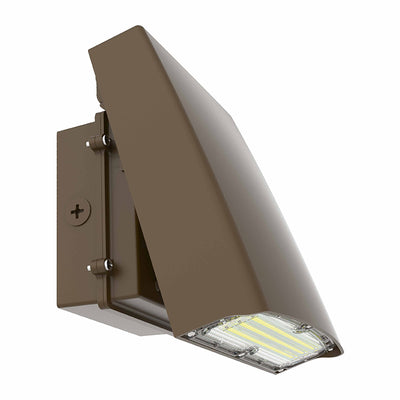 LED Adjustable Cutoff Wall Pack, Wattage and CCT Selectable, 120-277V, Dark Bronze Finish