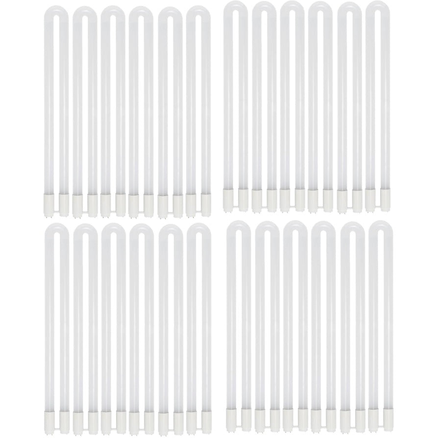 24 PK SATCO 13W T8 U-Bend LED; 50000 Average rated hours; Medium bi-pin base