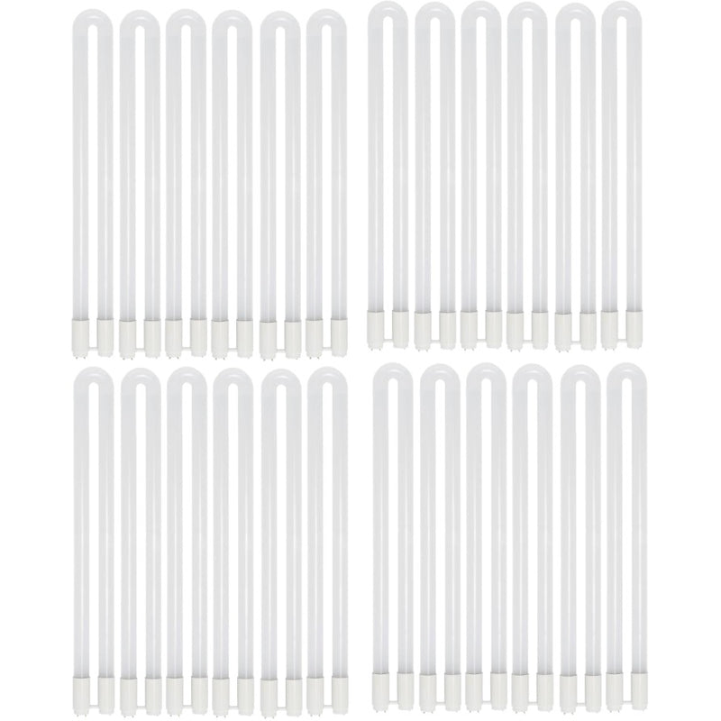 24 PK SATCO 13W T8 U-Bend LED; 50000 Average rated hours; Medium bi-pin base