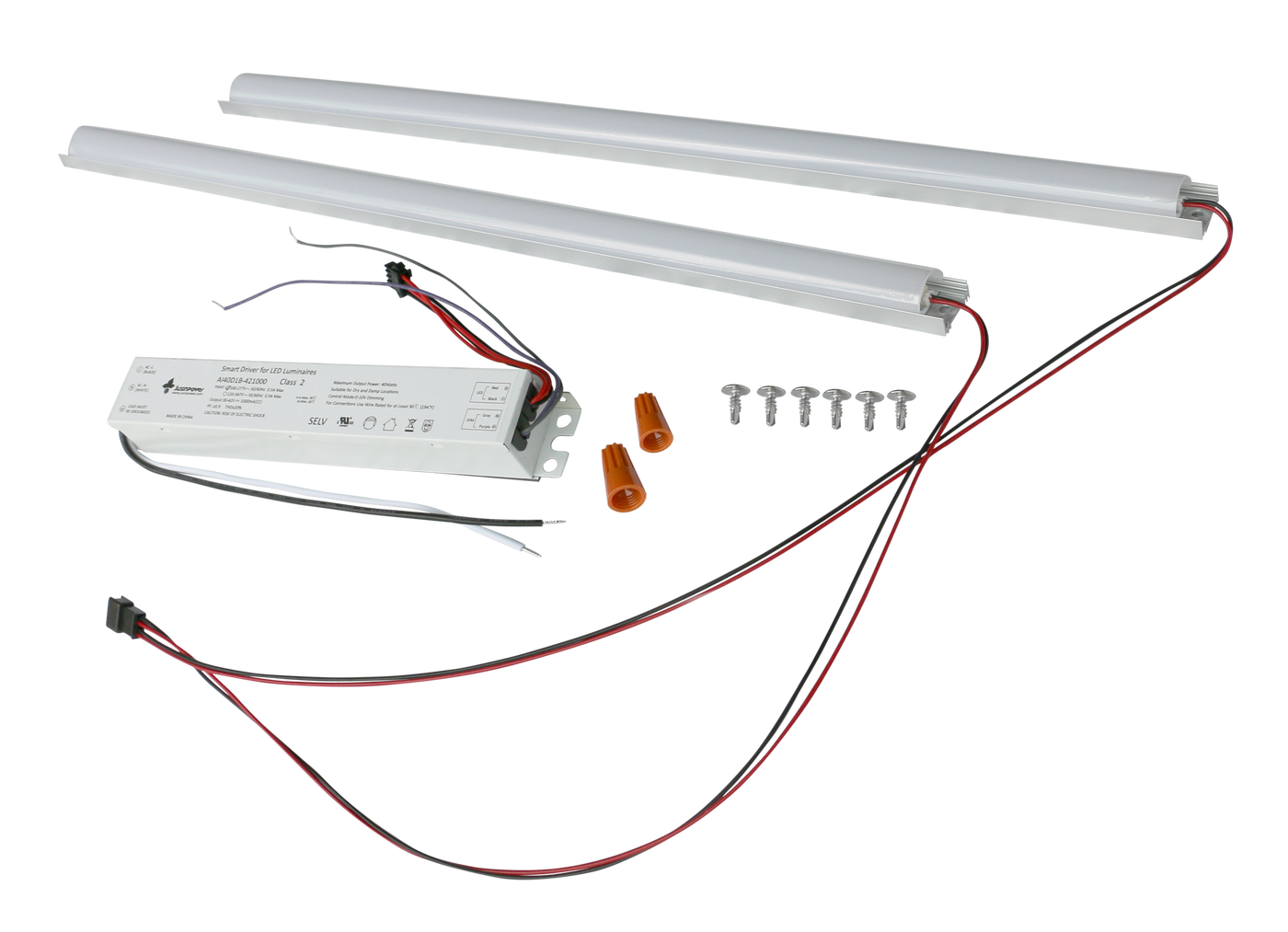 4 Foot LED Magnetic Strip Retrofit Kit for Linear Fixtures, 36W or 50W, 120-277V, 4000K or 5000K