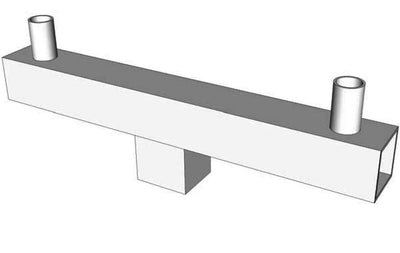 18 ft 4 Inch Square Area Lighting Pole With 2 LED 100W Slim Line Fixture (250-320W MH or HID Equivalent Per Head)