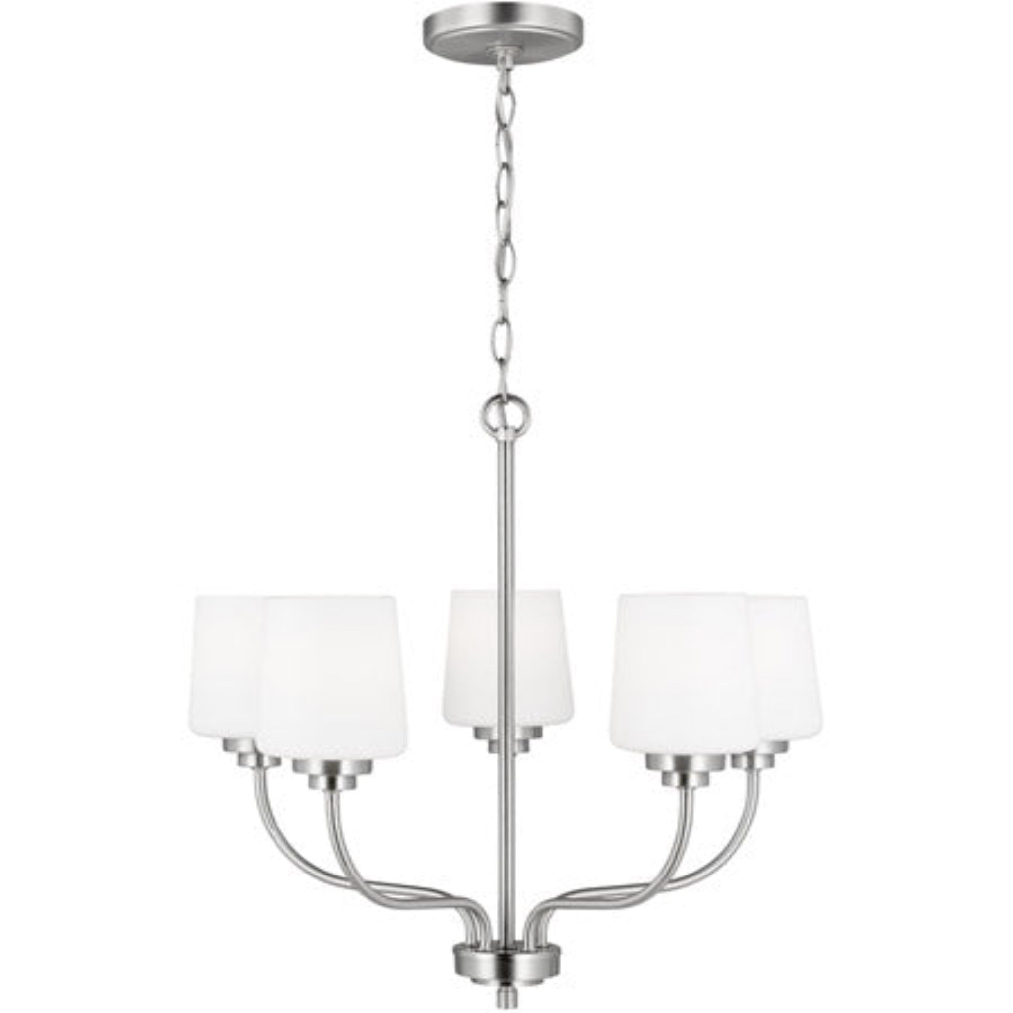 Windom 5 Light Brushed Nickel Chandelier Ceiling | Warehouse-Lighting.com