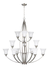 Metcalf Collection - Twelve Light Chandelier | Finish: Brushed Nickel - 3113212EN3-962