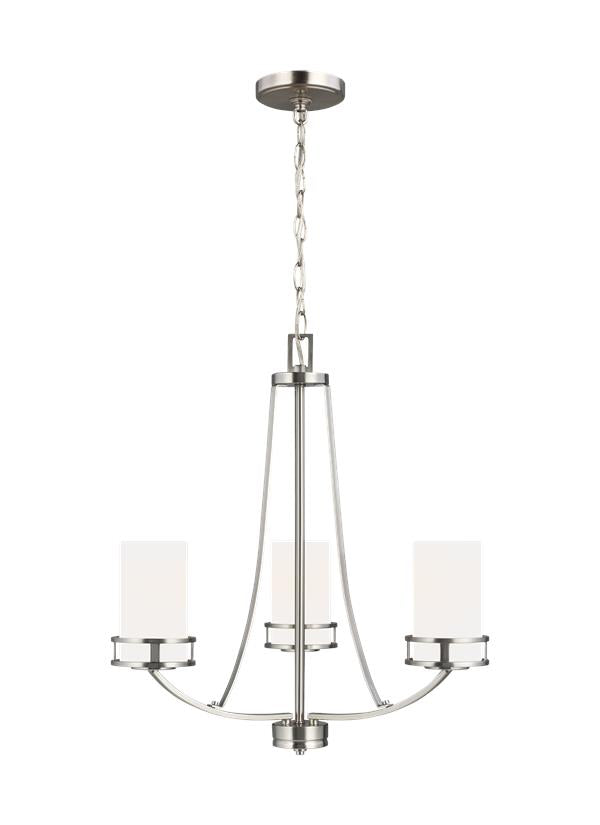 Robie Collection - Three Light Chandelier | Finish: Brushed Nickel - 3121603EN3-962