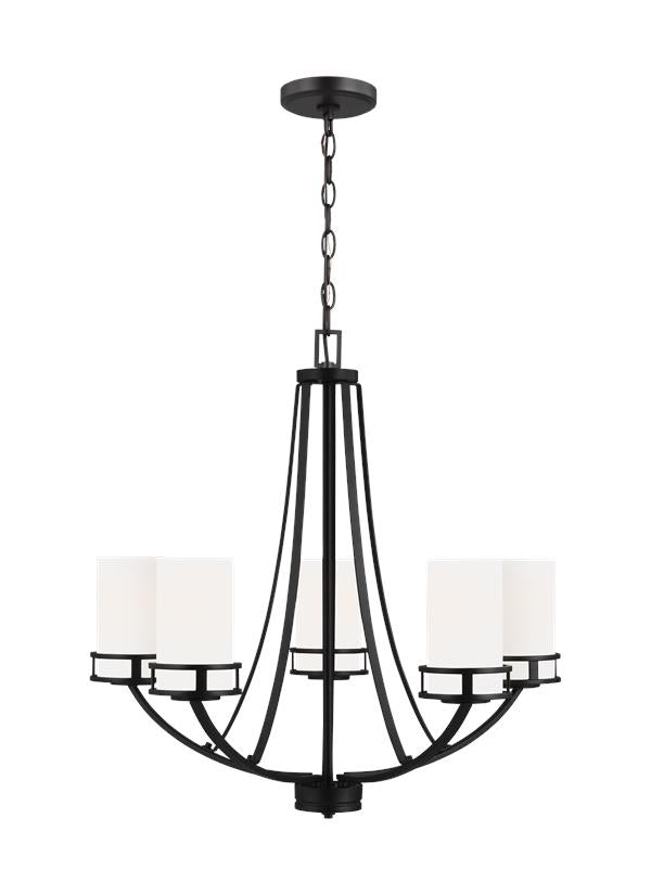 Robie Collection - Five Light Chandelier | Finish: Midnight Black - 3121605-112