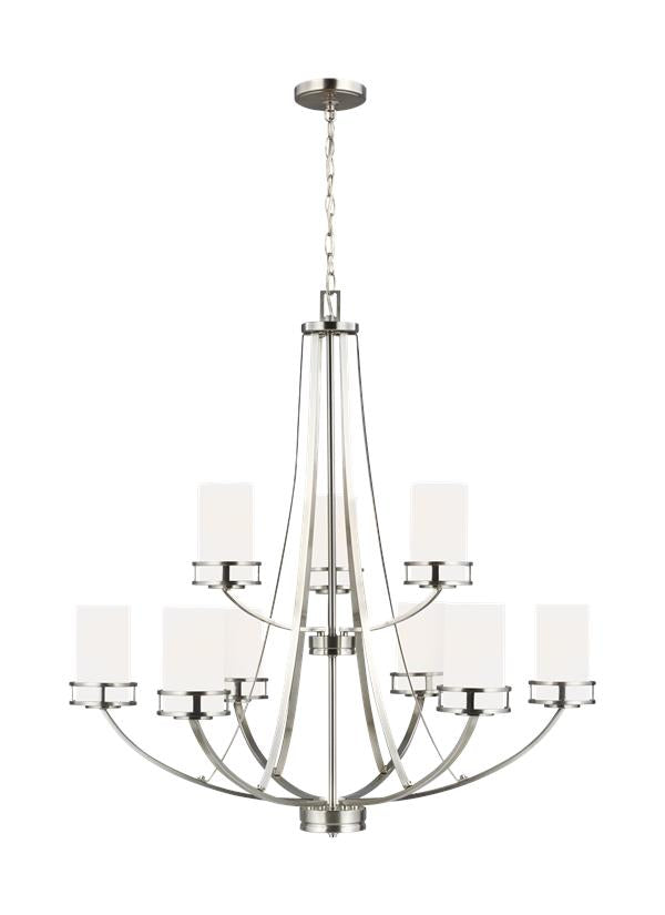 Robie Collection - Nine Light Chandelier | Finish: Brushed Nickel - 3121609-962