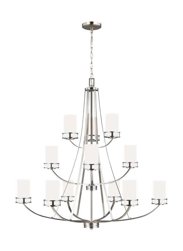Robie Collection - Twelve Light Chandelier | Finish: Brushed Nickel - 3121612-962