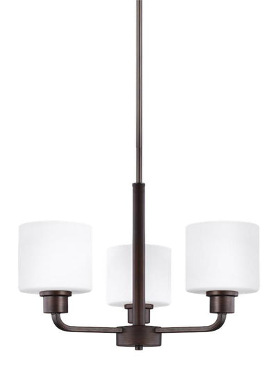 3128803-710, Three Light Chandelier , Canfield Collection