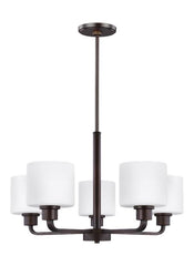 3128805EN3-710, Five Light Chandelier , Canfield Collection