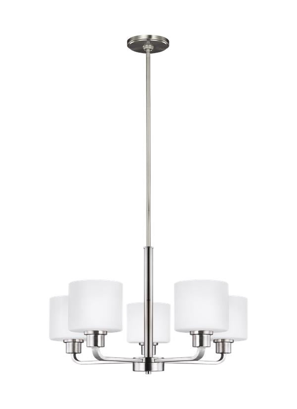 3128805EN3-962, Five Light Chandelier , Canfield Collection