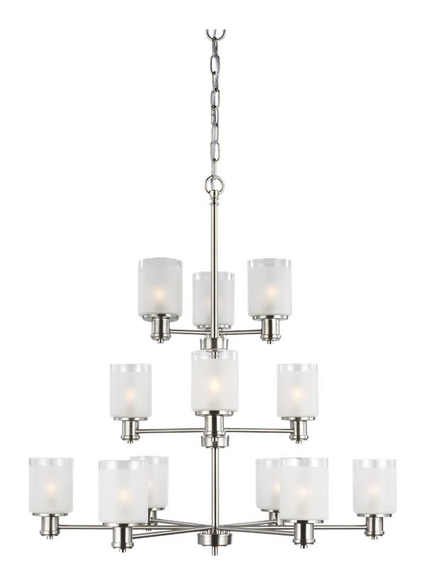 Norwood Collection - Twelve Light Chandelier | Finish: Brushed Nickel - 3139812EN3-962