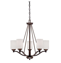 Millennium Lighting Chandelier Ceiling Light 3155 Series (Available in Rubbed Bronze and Satin Nickel Finishes)