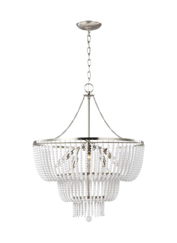 Jackie Collection - Six Light Chandelier | Finish: Brushed Nickel - 3180706-962