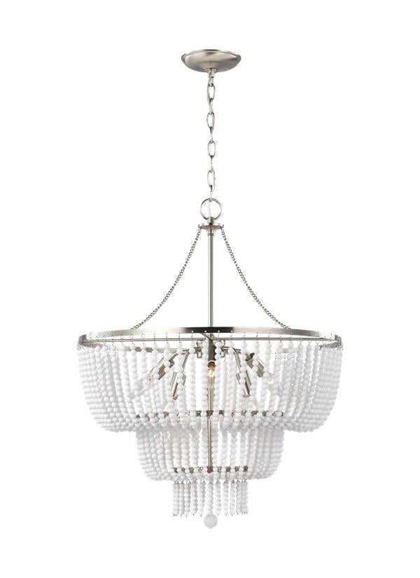 Jackie Collection - Six Light Chandelier | Finish: Brushed Nickel - 3180706EN-962