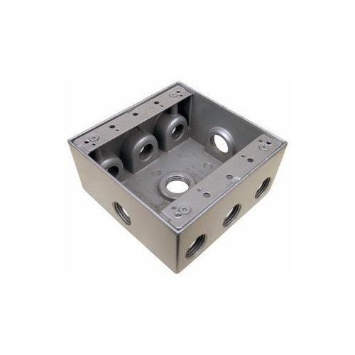 Weatherproof Boxes – Two Gang 30.5 Cubic Inch Capacity – 9 Outlet Holes