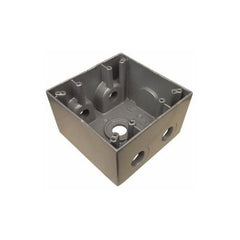 Weatherproof Boxes – Two Gang Deep 37 Cubic Inch Capacity – 5 Outlet Holes