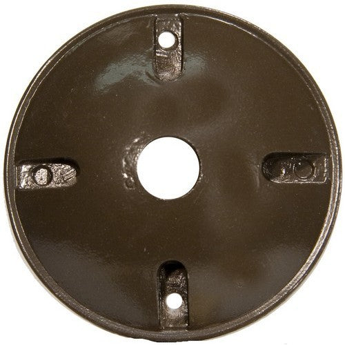 4 in. Round Weatherproof Covers - One Hole 1/2 in. Bronze