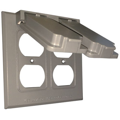 Two Gang Weatherproof Covers, 2 Duplex Receptacles