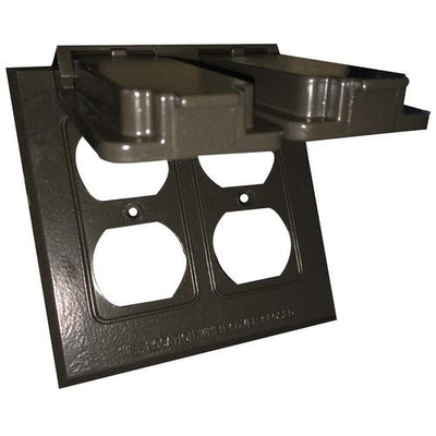 Two Gang Weatherproof Covers, 2 Duplex Receptacles