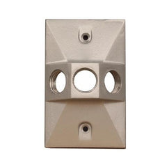 One Gang Weatherproof Covers – Retangular Lampholder Three Hole 1/2 in.