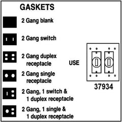 2 Gang Switch/Receptacle Gasket