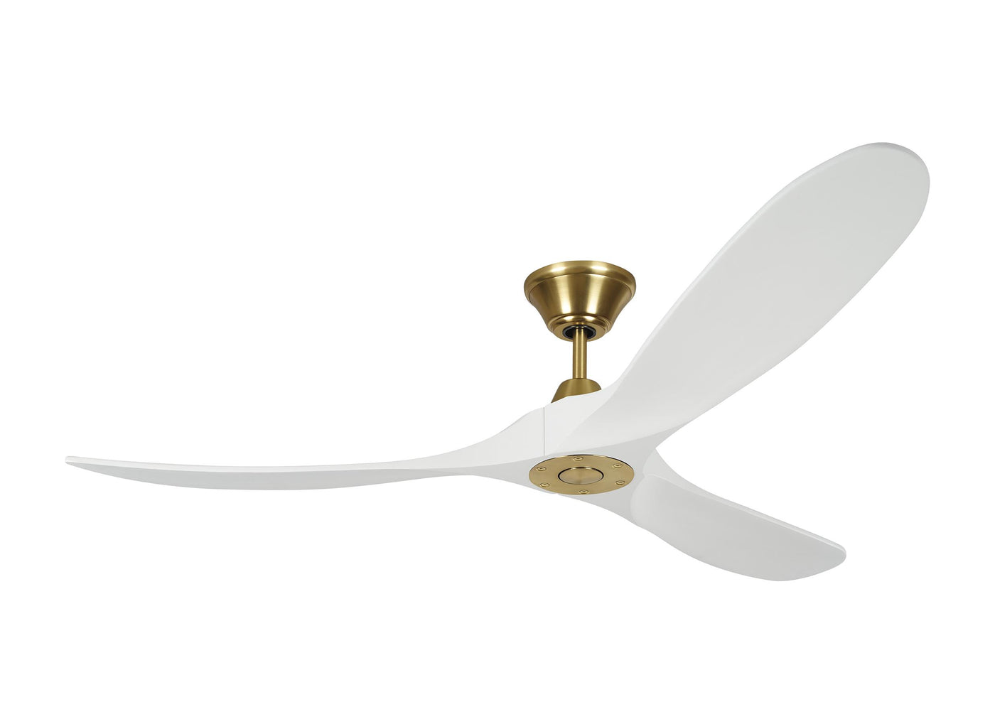 60" Maverick - Matte White with Burnished Brass