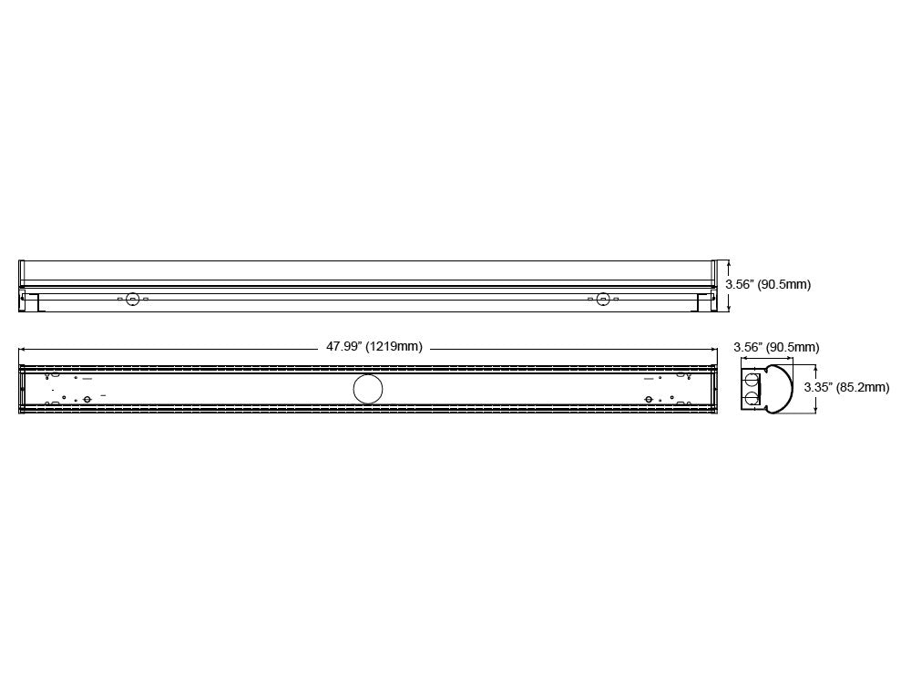 4 Foot LED Linear Strip, 40 watt