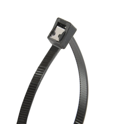 Gardner Bender 46-308UVBSC 8" Self Cutting Cable Tie, black, 50lb; 50 per bag