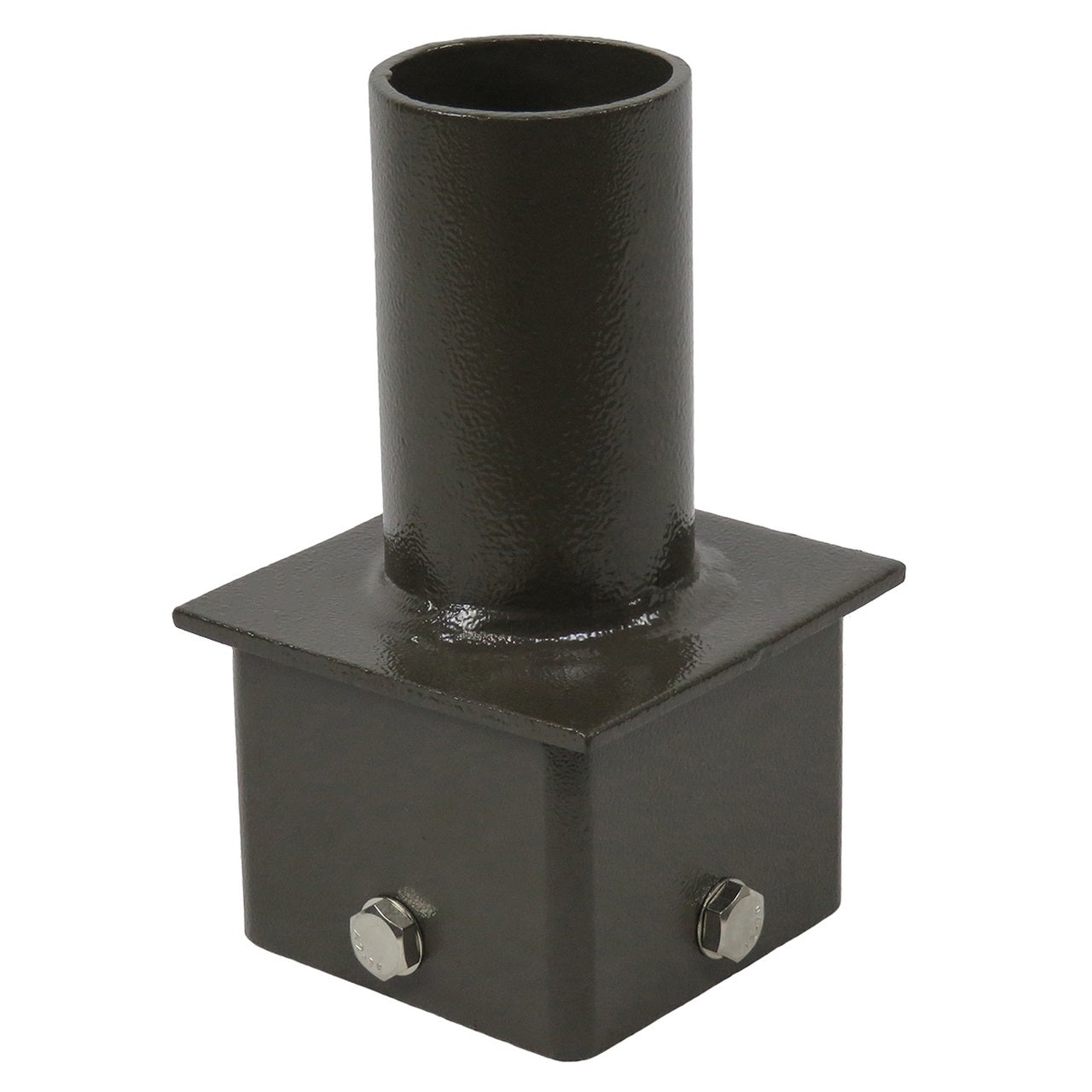 4" Square Pole Vertical Tenon Adapter, Bronze Finish