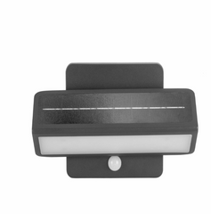 Architectural Solar Wall Accent Light w/Motion Sensor, 120 Lumens, 1.2W 6000K CCT