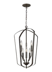 Romee Collection - Medium Six Light Hall / Foyer | Finish: Burnt Sienna - 5134906EN-710