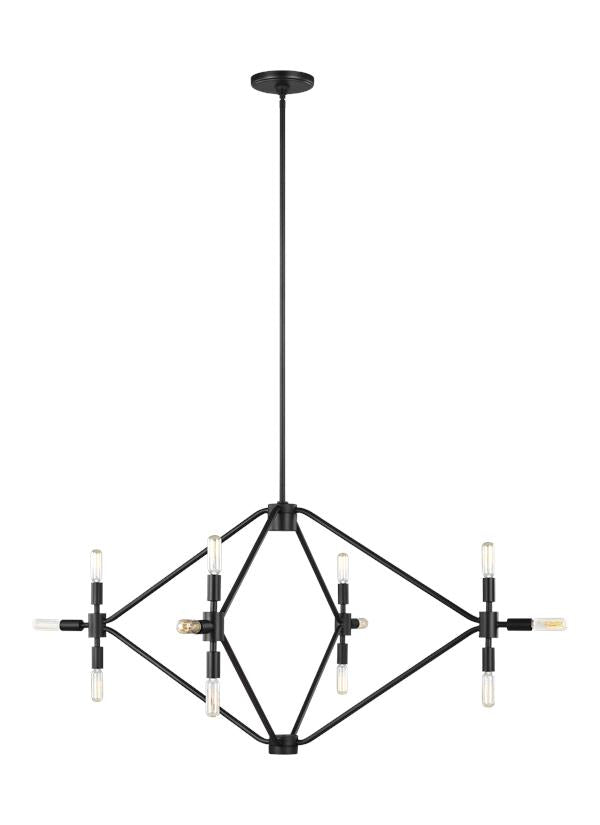 Wyn Collection - Large Twelve Light Chandelier | Finish: Midnight Black - 5206712EN-112