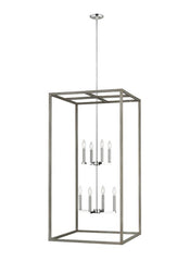 Moffet Street Collection - Extra Large Eight Light Hall / Foyer | Finish: Washed Pine / Chrome - 5234508-872