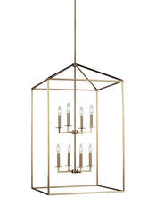 Perryton Collection - Extra Large Eight Light Hall / Foyer | Finish: Satin Bronze - 5315008EN-848