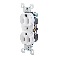 Residential Grade Duplex Receptacle, 15 Amp, 125V (White)