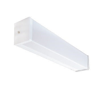 2 Foot LED Linear Ceiling/Wall Mount Light, White Finish, White Acrylic Lens