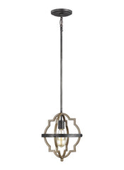 Socorro Collection - One Light Mini-Pendant | Finish: Stardust / Cerused Oak - 6124901-846